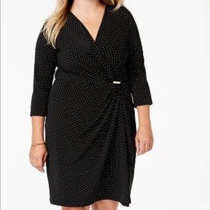 NWT: Macy’s/Charter Club 3x polka dot wrap dress